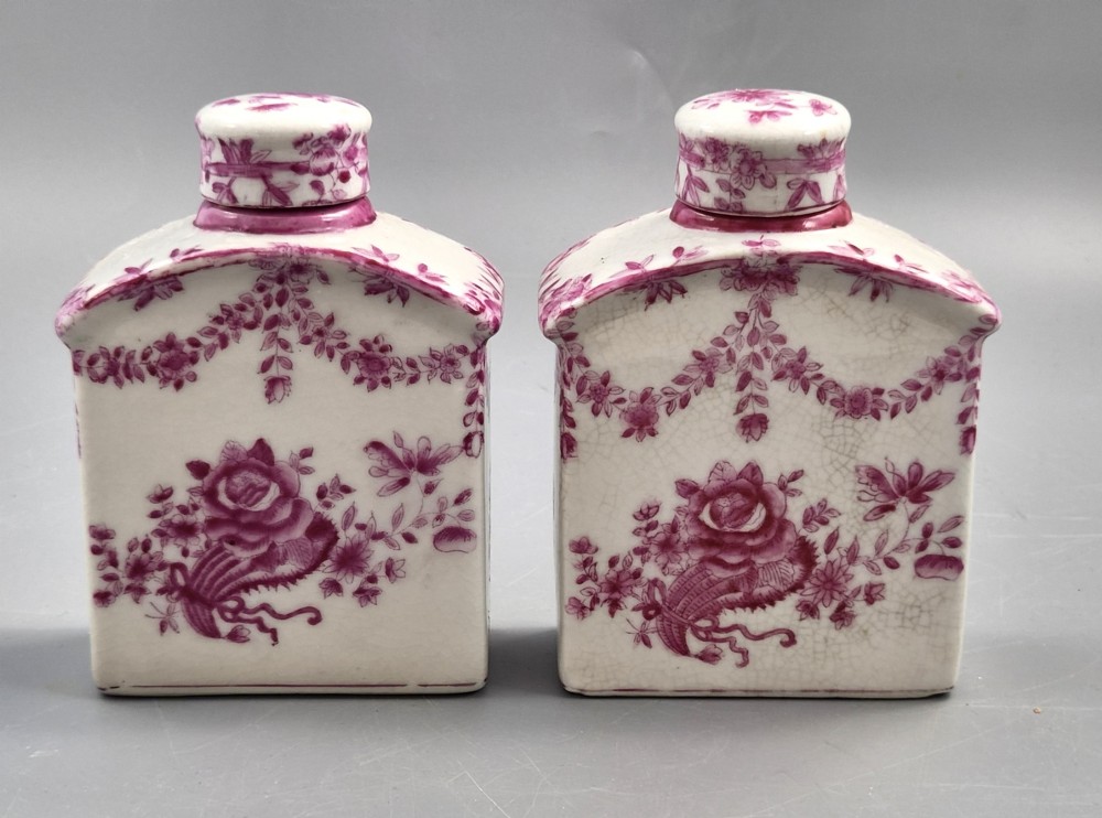 Pair of JUWC 1897 Chinese Porcelain Tea Caddies in the Meissen Taste View III