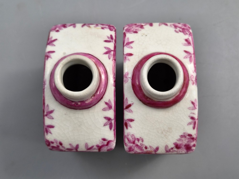 Pair of JUWC 1897 Chinese Porcelain Tea Caddies in the Meissen Taste View VI