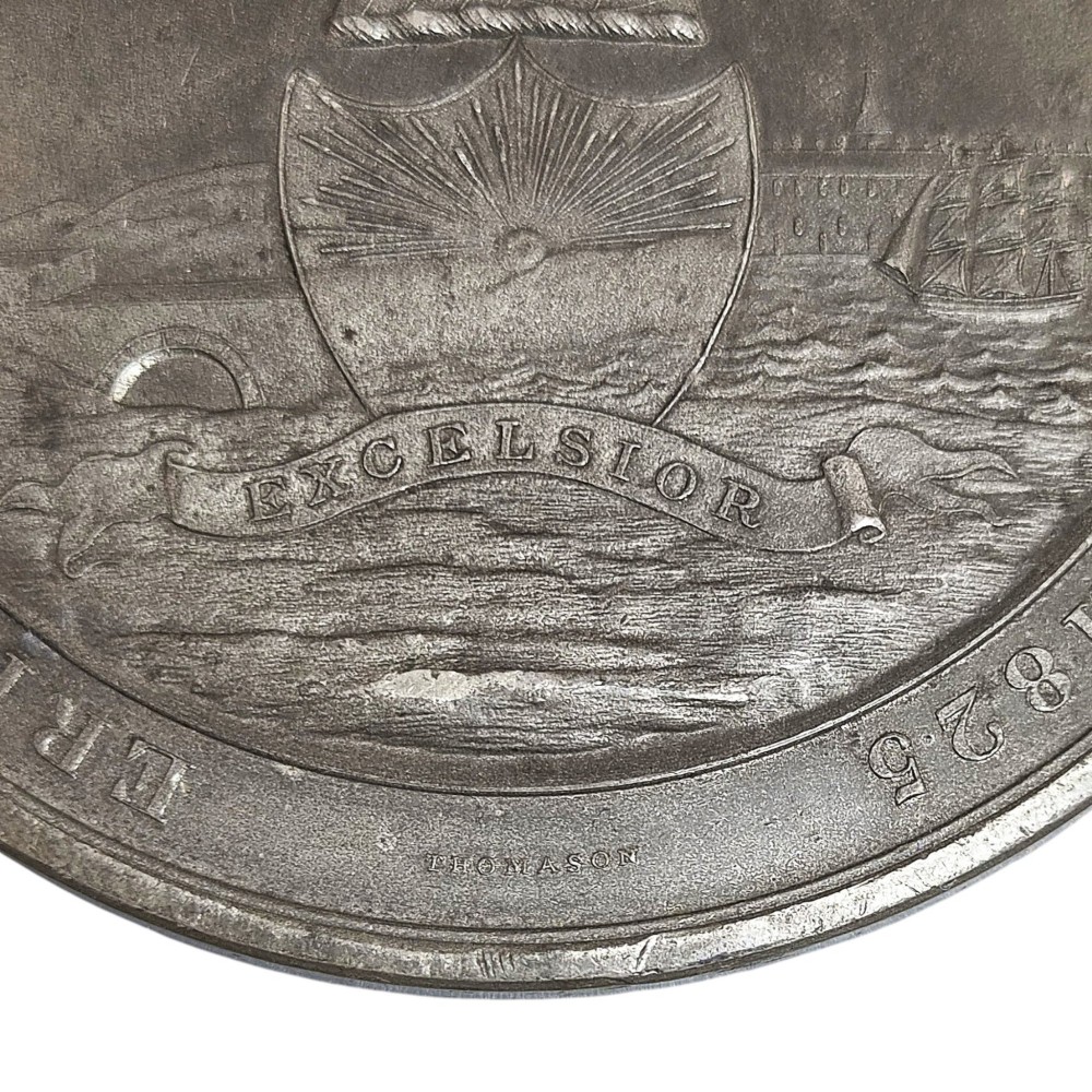 Erie Canal completion white metal medal by Sir Edward Thomason, c.1826 View VI