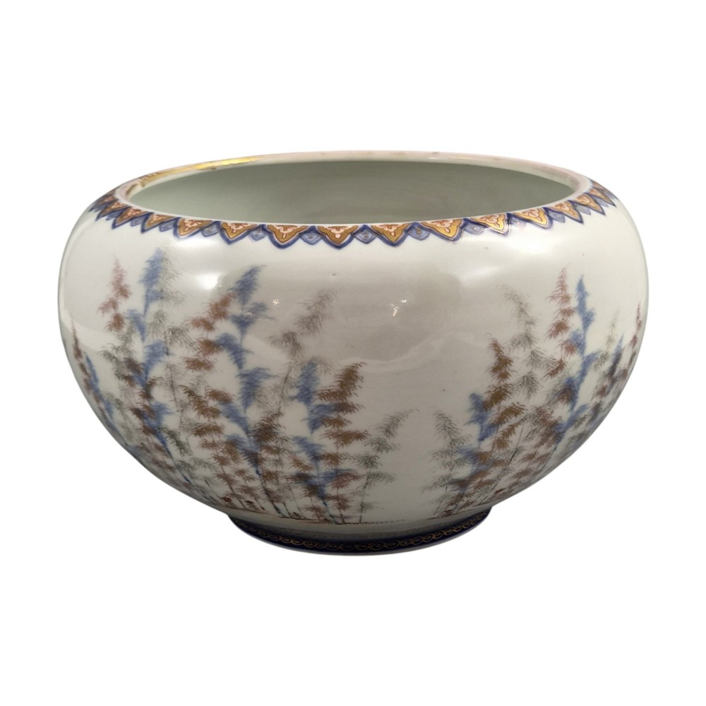 Late Meiji Fukagawa Porcelain Fish Bowl with Koi Carp, Arita, c.1894 View IV