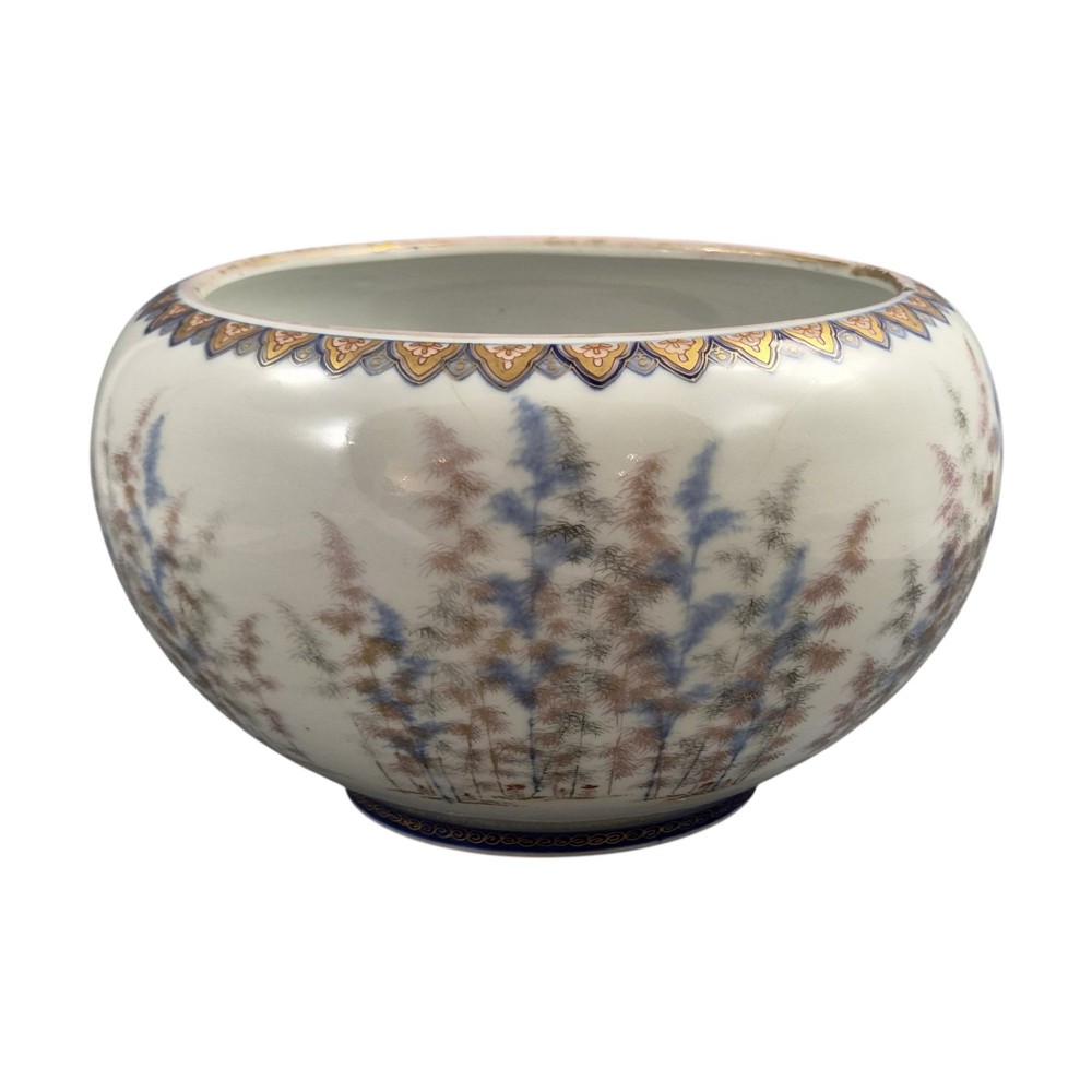 Late Meiji Fukagawa Porcelain Fish Bowl with Koi Carp, Arita, c.1894 View VI