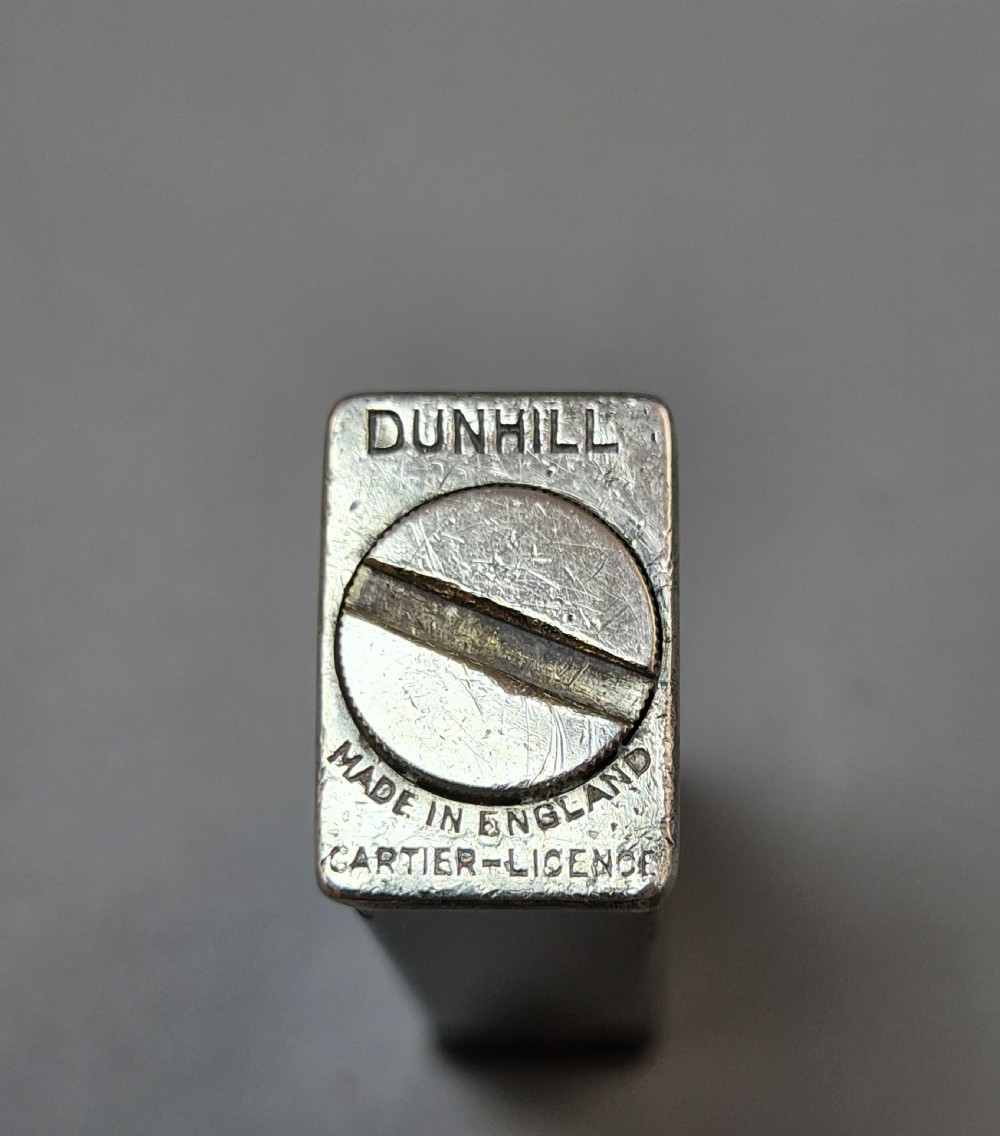 Vintage Dunhill Tallboy Petrol Lighter Cartier Licence Black Lacquer c.1933 View VI