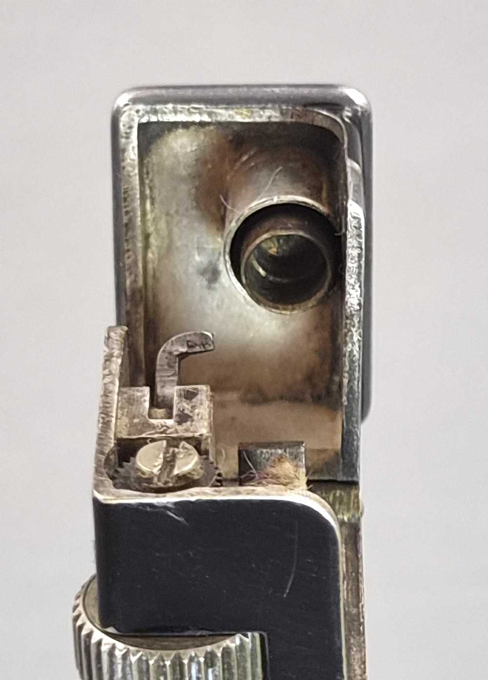Vintage Dunhill Tallboy Petrol Lighter Cartier Licence Black Lacquer c.1933 View IX