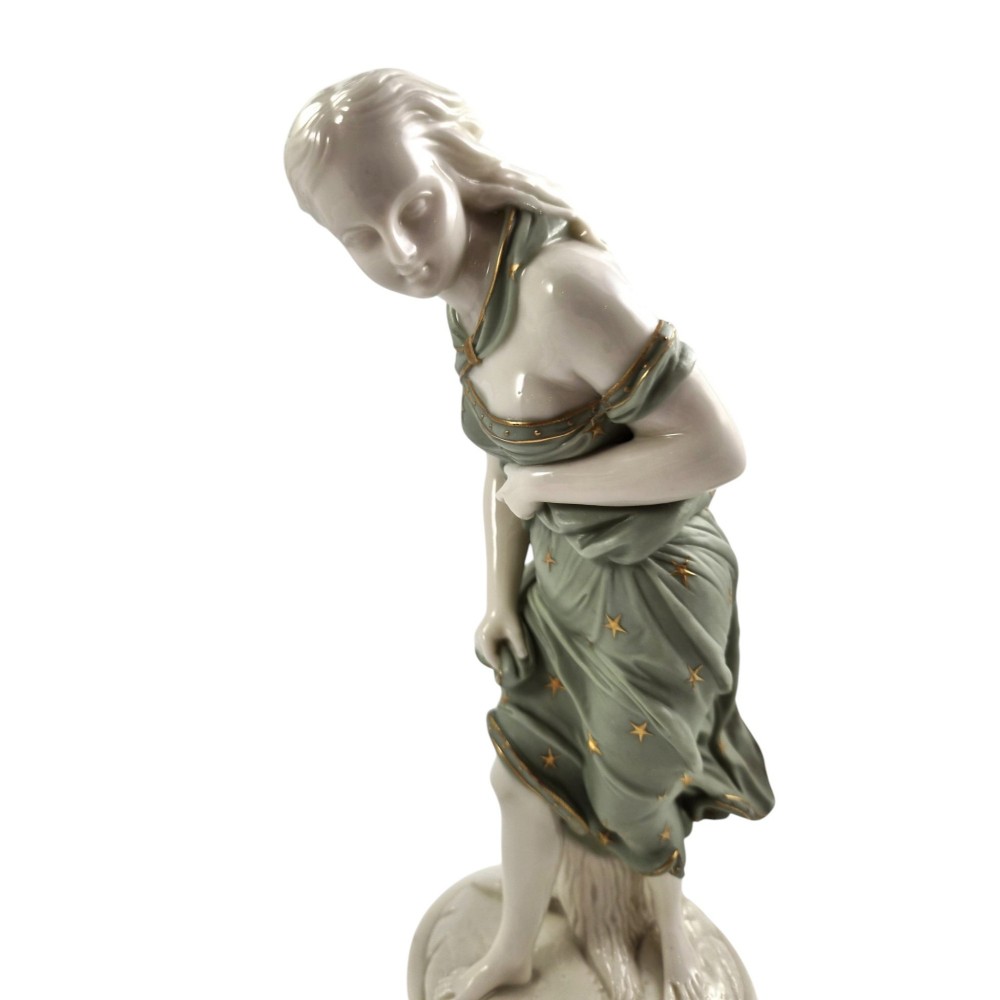 Royal Worcester Pair of Pale Green Parian Wind Maidens, James Hadley, c.1870 View VII