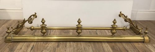19th Century Victorian brass fender 