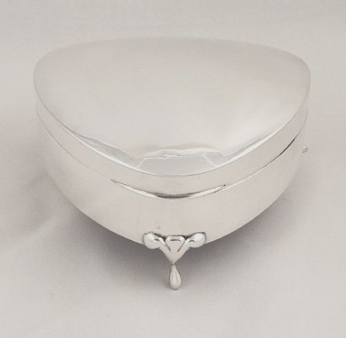 Super Antique Sterling Silver 6" Trinket Box 1918