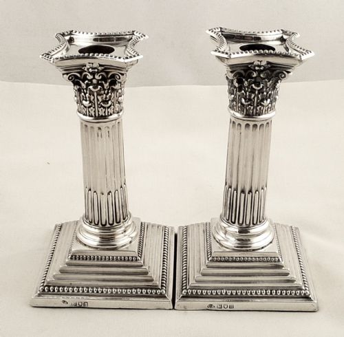 fig 1. Pr Antique Edwardian Sterling Silver 6 1/2