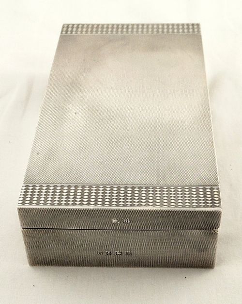 fig 1. Antique Sterling Silver Cigarette Box - 1932