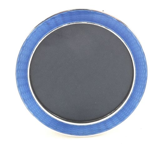 Antique Sterling Silver & Blue Enamel Photo Frame - Mappin & Webb 1921