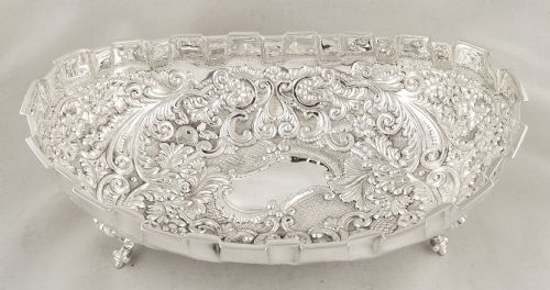 Large Antique Victorian Sterling Silver 11" Bowl/dish - 1889 - 751g