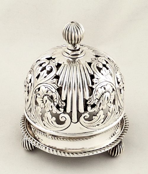 Antique Victorian Sterling Silver Shop Bell 1898
