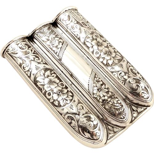 Antique Victorian Sterling Silver Cigar Case - 1894 - Sydenhams Patent