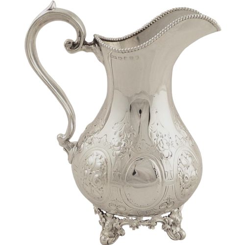 Antique Victorian Solid Sterling Silver Jug 1859
