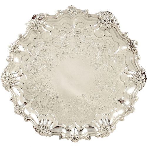 Antique William Lv Sterling Silver 10" Tray/salver 1831
