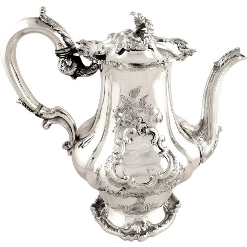 Antique Scottish Silver Coffee Pot - Edinburgh 1835 - 981 Grams