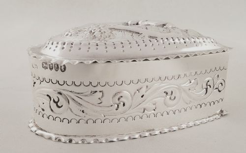 fig 1. Victorian Sterling Silver Heart Trinket Box 1886