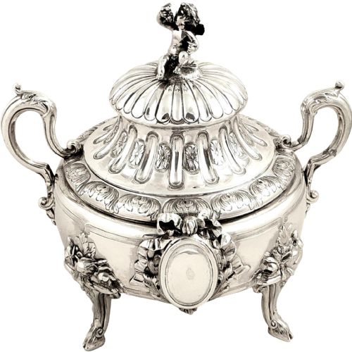 Antique French Silver Urn Style Caddy - Edmond Tetard, Paris