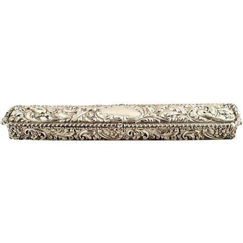 Antique Edwardian Sterling Silver 9" Trinket Box 1905