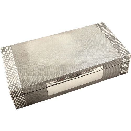 Antique Sterling Silver Cigarette Box - 1932