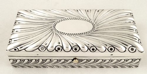 fig 1. Antique Victorian Sterling Silver Desk Top Tidy/Box 1897