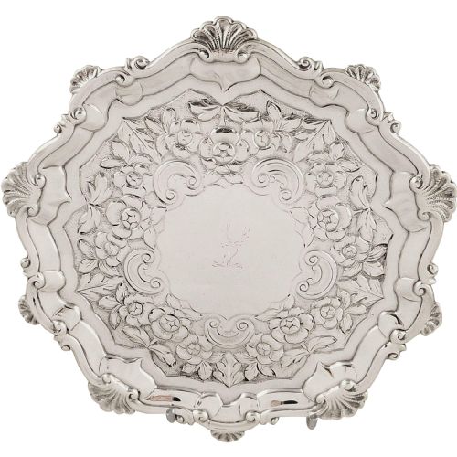Antique Georgian Sterling Silver 6" Tray - 1764