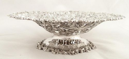 fig 1. Antique Scottish Hallmarked Sterling Silver Dish - Glasgow 1894