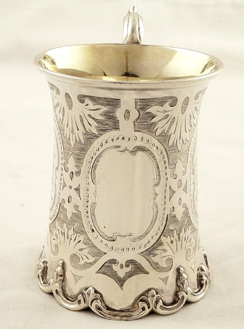 fig 1. Antique Victorian Sterling Silver Mug/Tankard 1857