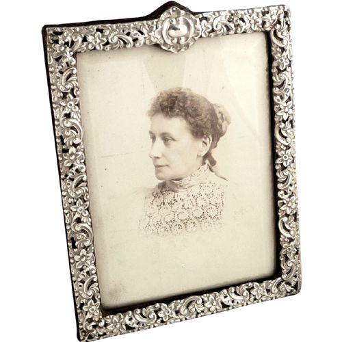 Antique Victorian Sterling Silver Photo Frame 1896