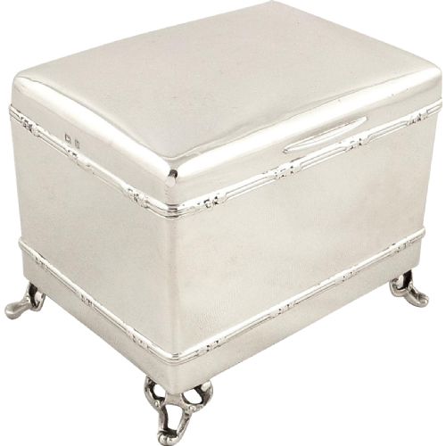 Antique Edwardian Sterling Silver Caddy / Box 1908