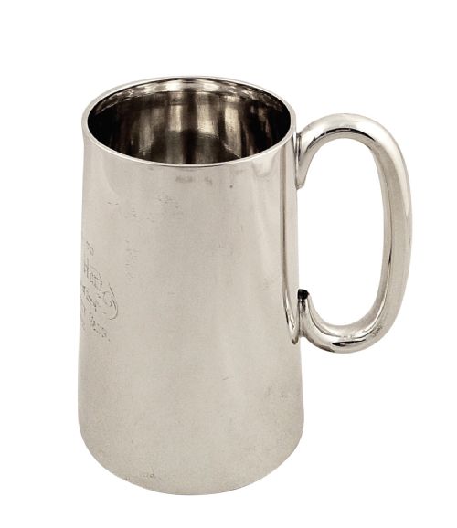 fig 1. Antique Victorian Sterling Silver Pint Mug/Tankard 1898 - Sudbury Cricket Club