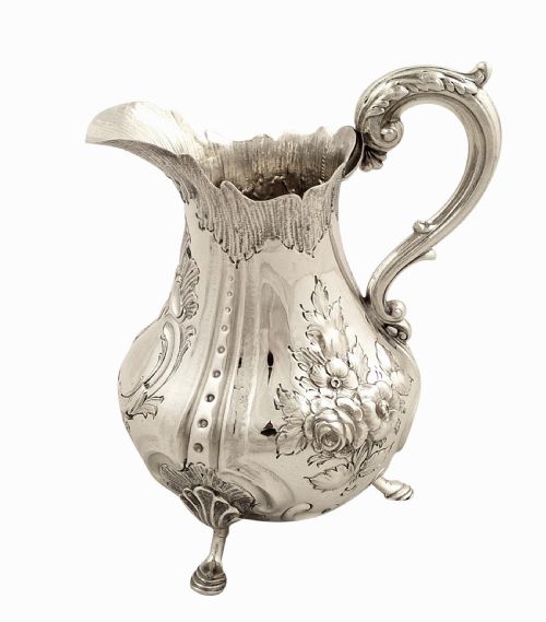 fig 1. Antique Victorian Sterling Silver Jug - Exeter 1852