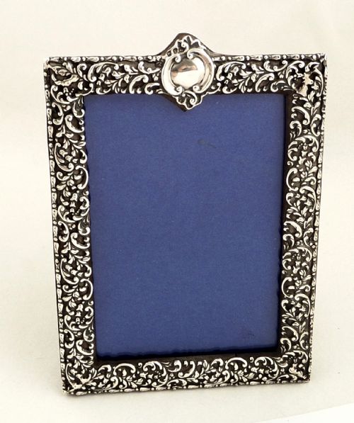 Antique Victorian Sterling Silver Photo Frame 1897