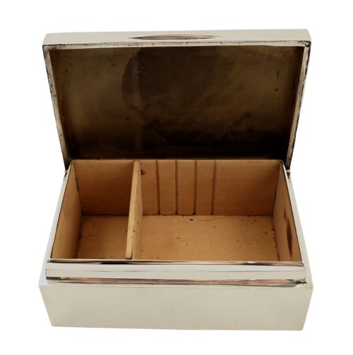 fig 1. Antique Edwardian Sterling Silver Cigarette Box 1909