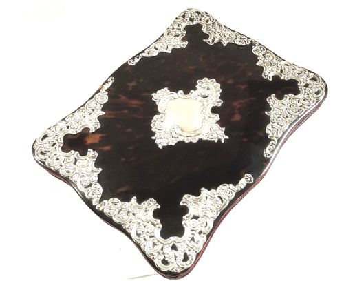 Antique Sterling Silver & Tortoiseshell Desk Top Blotter Pad / Book 1905 - William Comyns