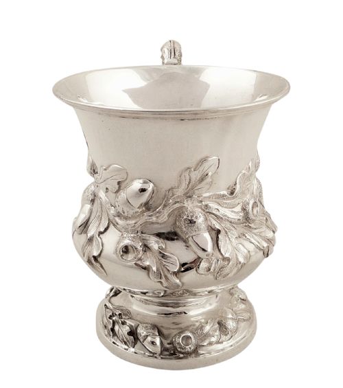 fig 1. Antique Sterling Silver Mug/Tankard with Acorns 1837