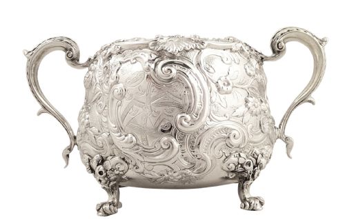 fig 1. Chunky Antique Georgian Solid Sterling Silver Bowl 1818