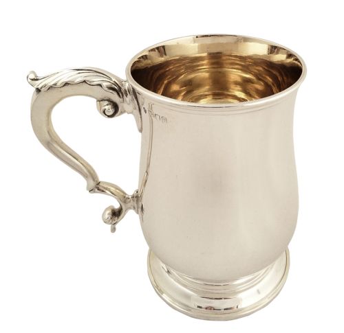 Antique Victorian Sterling Silver Pint Mug / Tankard 1896