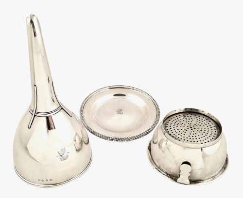 Rare Antique Georgian Sterling Silver Wine Funnel on Stand 1811 - Bateman