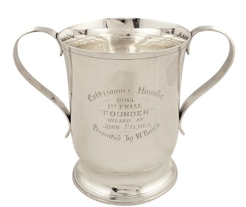 Antique Victorian Sterling Silver Trophy Cup 1885 - Cottesmore Hounds
