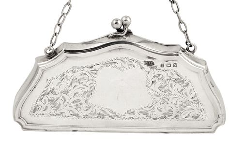 Antique Sterling Silver Purse 1917