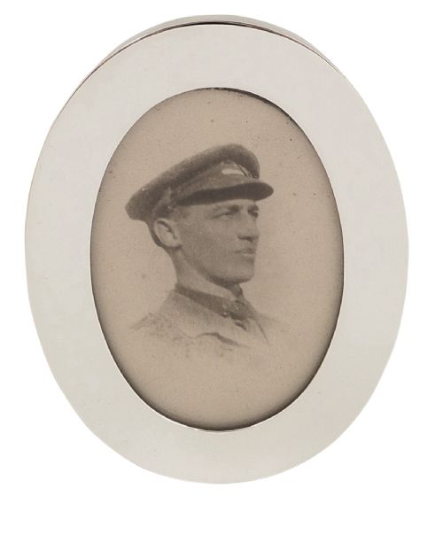 Antique Sterling Silver 4" Oval Photo Frame - Chester 1914