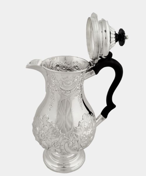 fig 1. Super Antique Victorian Sterling Silver Water Jug 1896