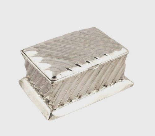 fig 1. Antique Victorian Sterling Silver Double Stamp Case / Box 1891