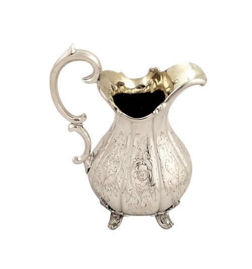 Antique Victorian Sterling Silver Jug - 1841 - Latin Motto