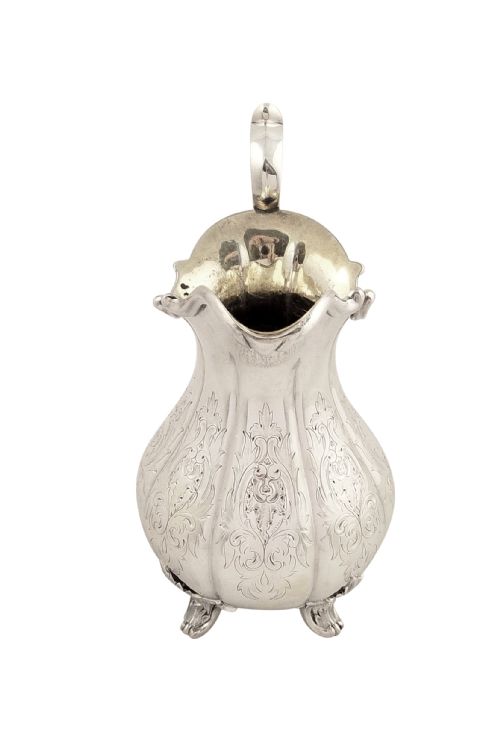 fig 1. Antique Victorian Sterling Silver Jug - 1841 - Latin Motto