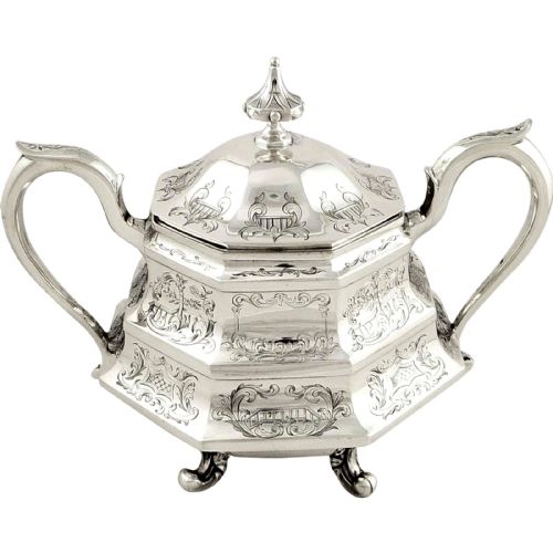 Antique Victorian Sterling Silver Bowl & Lid 1844 - Hayne & Carter