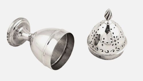 fig 1. Antique Irish Sterling Silver Pounce Pot - Dublin 1819 - William Nolan