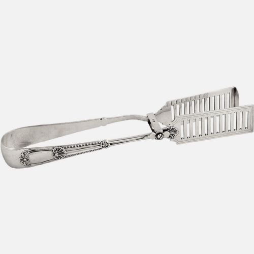 Antique Edwardian Sterling Silver Asparagus Tongs/servers 1905 - Armorial Crest