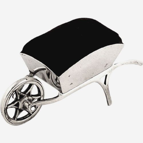 Antique Sterling Silver Wheelbarrow Pin Cushion 1909