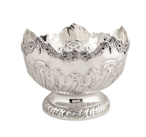 fig 1. Super Antique Edwardian Sterling Silver Bowl on Pedestal Base - 1902